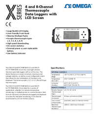 Thumbnail of document Data Sheet - OM-CP X-Series - Multi-channel Thermocouple Datalogger w/LCD